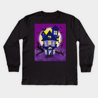 Ghost Haunted House Kids Long Sleeve T-Shirt